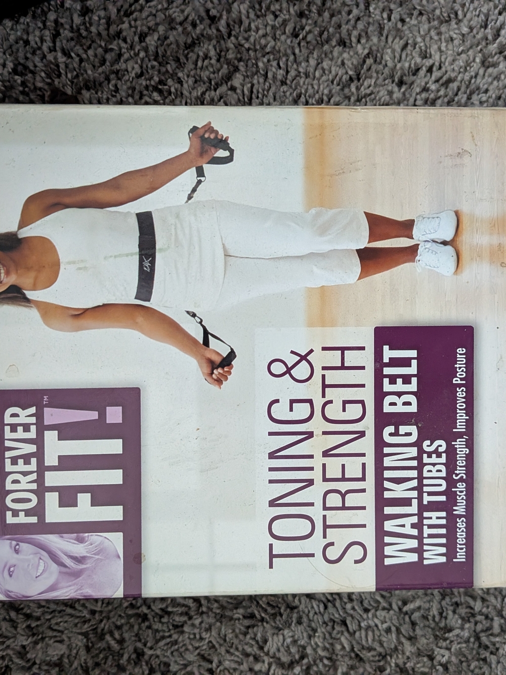 Forever 21 White Walking Belt with Resistance Tubes